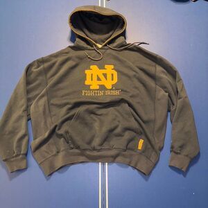 Washed blue and gold Notre Dame Fighting Irish hoodie #collegiate